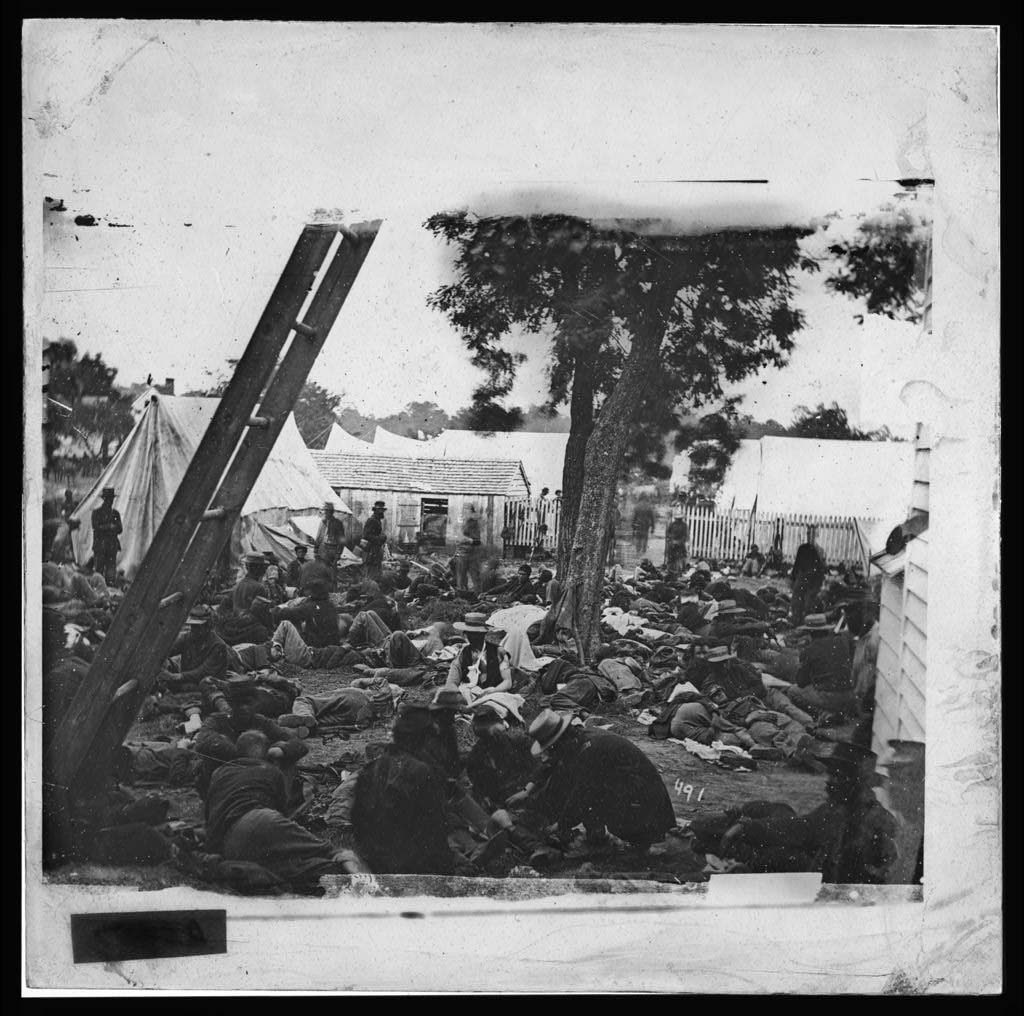 Wounded at Savage Station, VA, 1862. Courtesy of the Library of Congress