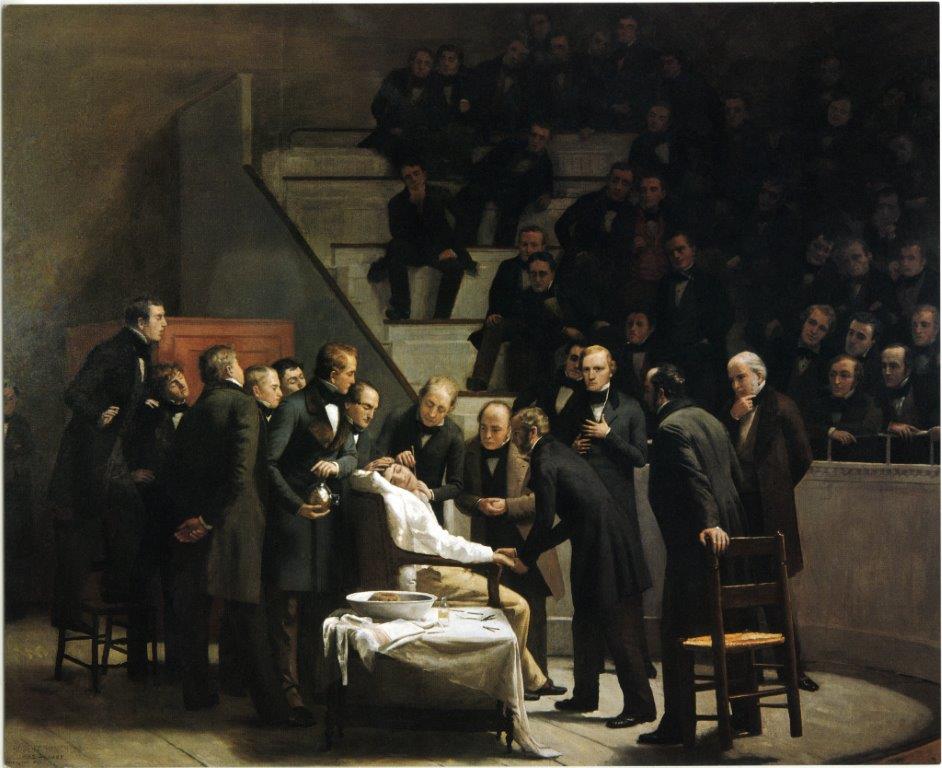 First Operation Under Ether, Robert C. Hinckley. Boston Medical Library in the Francis A. Countway Library of Medicine